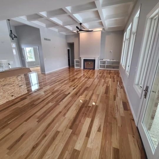 Professional floor sanding in progress