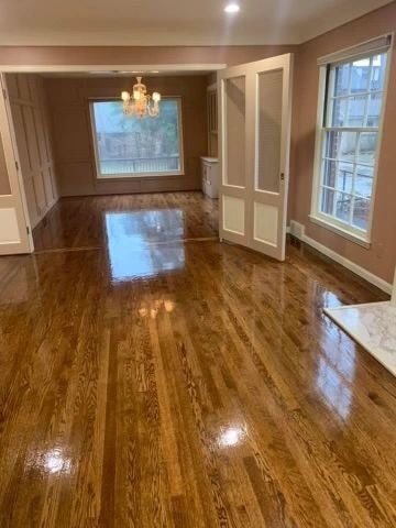 Hardwood floor staining and finishing