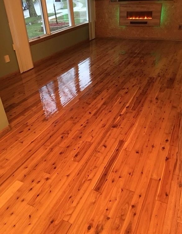 Beautifully refinished hardwood floor
